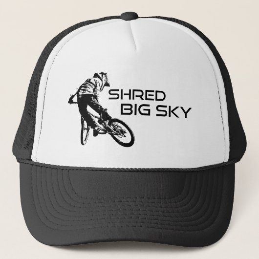 Shred Big Sky Montana Mountainbiken Trucker Pet (Voorkant)