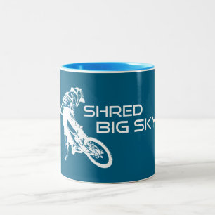 Shred Big Sky Montana Mountainbiken Tweekleurige Koffiemok