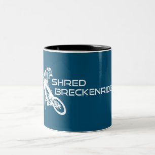 Shred Breckenridge Colorado Mountainbike Tweekleurige Koffiemok