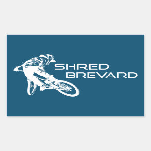 Shred Brevard North Carolina Mountainbiken Rechthoekige Sticker