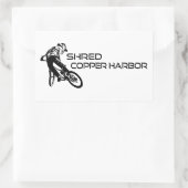 Shred Copper Harbor Michigan Mountainbiken Rechthoekige Sticker (Tas)