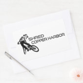 Shred Copper Harbor Michigan Mountainbiken Rechthoekige Sticker (Envelop)