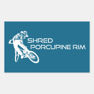Shred de Porcupine Rim Trail mountainbiken Rechthoekige Sticker
