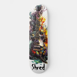 Shred elektrische gitaar skateboard