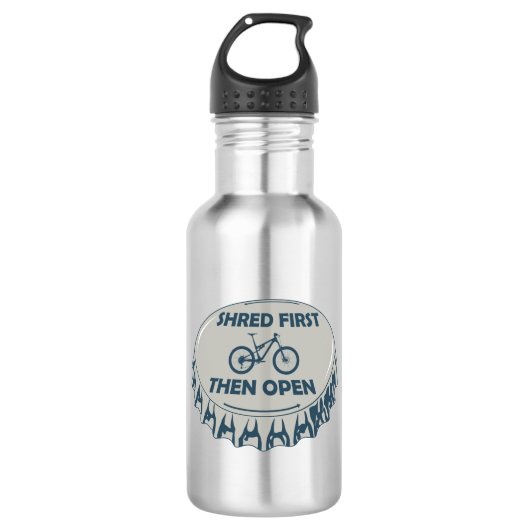 Shred First Dan Open Mountain Biking Waterfles (Voorkant)