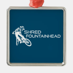 Shred Fountainhead Virginia Mountain Biking Metalen Ornament