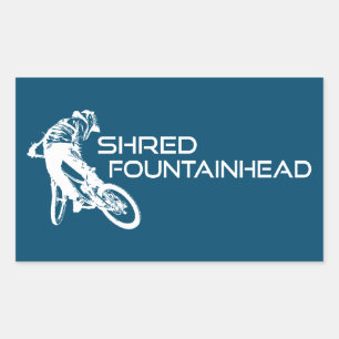 Shred Fountainhead Virginia Mountain Biking Rechthoekige Sticker