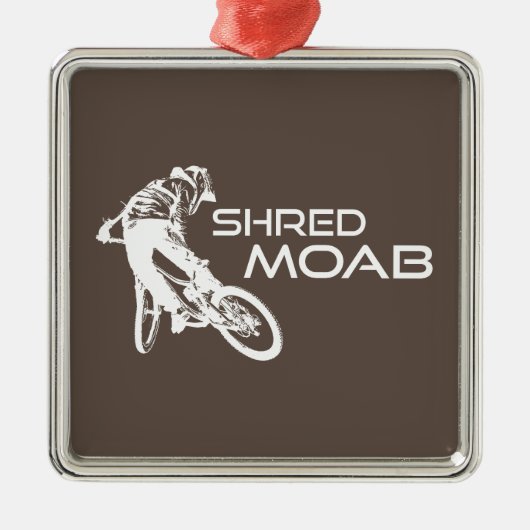 Shred Moab Mountain Biking Metalen Ornament (Voorkant)