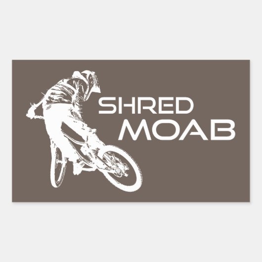 Shred Moab Mountain Biking Rechthoekige Sticker (Voorkant)