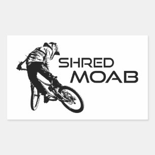 Shred Moab Mountain Biking Rechthoekige Sticker