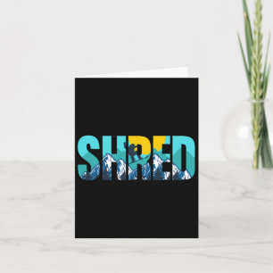 Shred Mountain Snowboarding Slopes Sunset Graphic Kaart