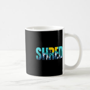 Shred Mountain Snowboarding Slopes Sunset Graphic Koffiemok