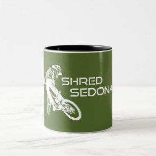 Shred Sedona Arizona Mountainbike Tweekleurige Koffiemok