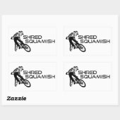 Shred Squamish Mountain Biking Rechthoekige Sticker (Vel)