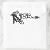 Shred Squamish Mountain Biking Rechthoekige Sticker (Tas)