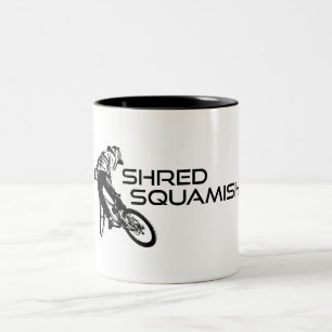 Shred Squamish Mountain Biking Tweekleurige Koffiemok