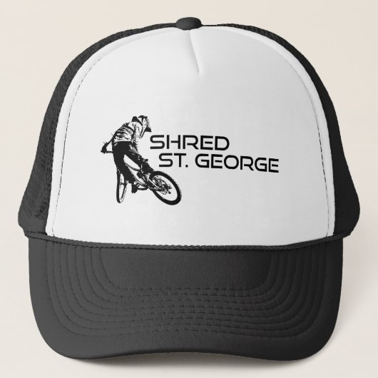 Shred St. George Utah Mountainbiken Trucker Pet (Voorkant)