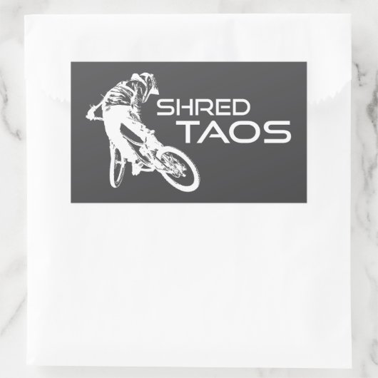 Shred Taos New Mexico Mountain Biking Rechthoekige Sticker (Tas)