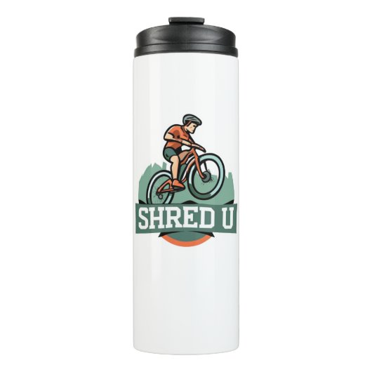Shred University mountainbiken Thermosbeker (Voorkant)