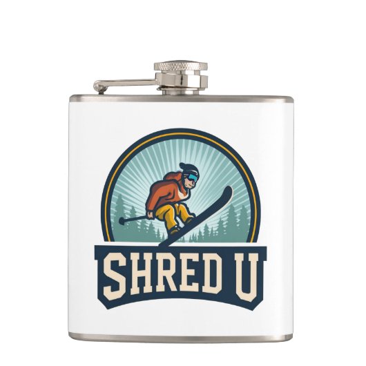 Shred University Skiën Heupfles (Voorkant)