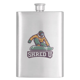 Shred University Snowboarden Flacon