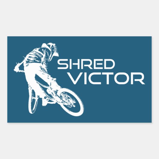 Shred Victor Idaho Mountainbiken Rechthoekige Sticker (Voorkant)
