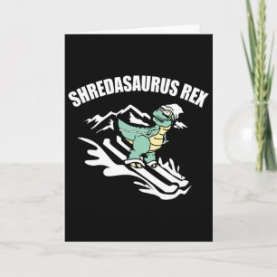 Shredasaurus Rex Ski Dinosaur Kinderen Grappig Ski Kaart