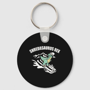Shredasaurus Rex Ski Dinosaur Kinderen Grappig Ski Sleutelhanger