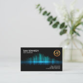 Shredded Binary Paper Blue Wave Data Scientist Visitekaartje (Staand voorkant)