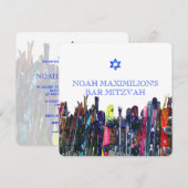 Shreddin de Gnar! Snowboarden Mitswa/DIY Kaart (Voorkant / Achterkant)