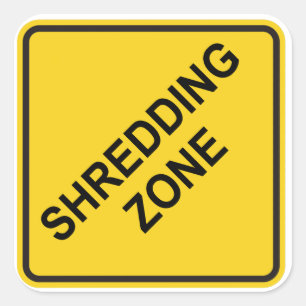 Shredding Zone Vierkante Sticker