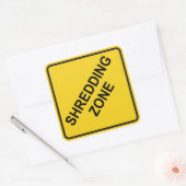 Shredding Zone Vierkante Sticker (Envelop)