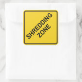 Shredding Zone Vierkante Sticker (Tas)