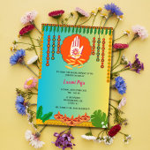 Shree Laxmi Puja Bloemen Uitnodiging