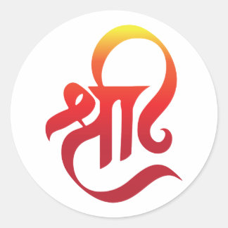 Shree letter ronde sticker