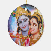 Shree Radhey Krishna Love Keramisch Ornament (Links)