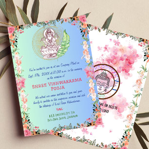 Shree Vishwakarma Pooja Bloemen Kaart