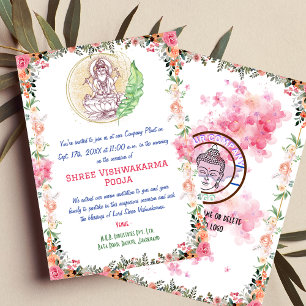 Shree Vishwakarma Pooja Bloemen Kaart