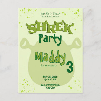 Shrek Inspired Birthday Invitation | Far Far Away