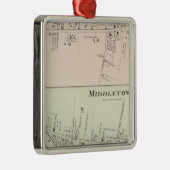 Shrewsbury Middletown, New Jersey Metalen Ornament (Rechts)