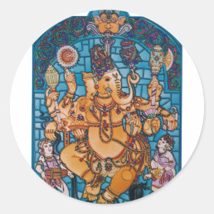 Shri Ganesh Ronde Sticker