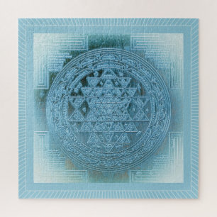 Shri Yantra Mandala:  Aqua Legpuzzel