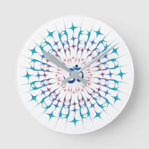 Shri Yantra of Sri Chakra - Energie voor gloeien Ronde Klok