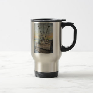 Shrimp Boat Painting Travel Mug Reisbeker