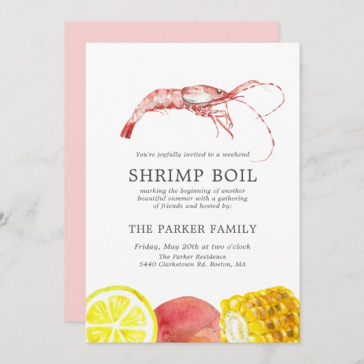 Shrimp Boil | Scheepvaart met de status van derde Kaart (Voorkant / Achterkant)