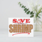 Shrimp Save Briefkaart (Staand voorkant)