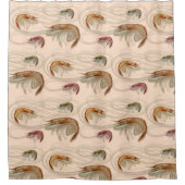 Shrimp Shower Curtain Douchegordijn (Voorkant)