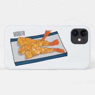 Shrimp tempura cartoon illustratie iPhone 11 hoesje