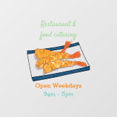 Shrimp tempura cartoon illustratie raamsticker (Vel)