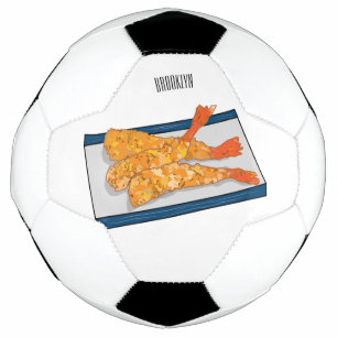 Shrimp tempura cartoon illustration